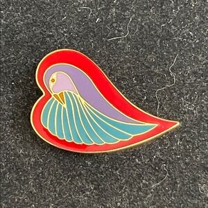 Laurel Burch Signed Dove Heart Pierced Earring. MA764